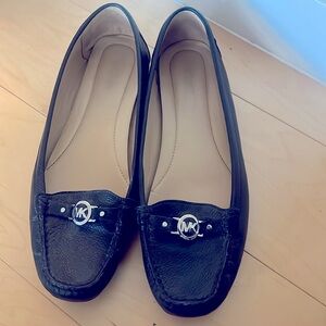 Micheal Kors black leather loafers